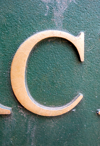 Written Wording in Distressed State Typography Found Letter
