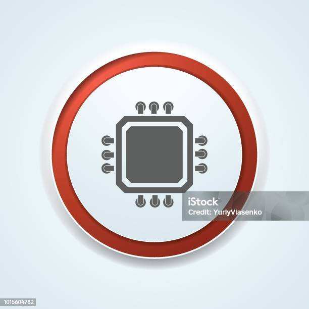Computer Cpu Button Prinmtable Cpu Button Sign Illustration Stock Illustration - Download Image Now ...