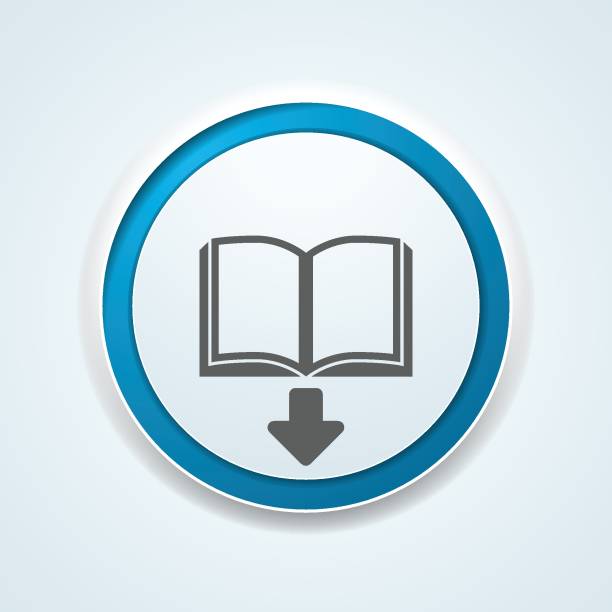 иллюстрация кнопки «скачать книгу» - e book stock illustrations