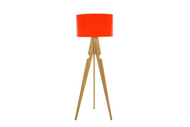 istock Decorative tripos standing light / FLOOR LAMP / LAMPSHADE isolated on white 1015610006