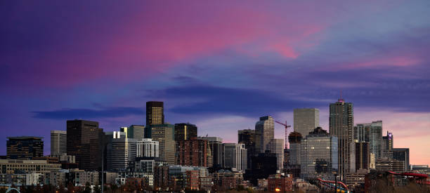 istock Denver skyline at sunset Colorado, USA. 1015612642