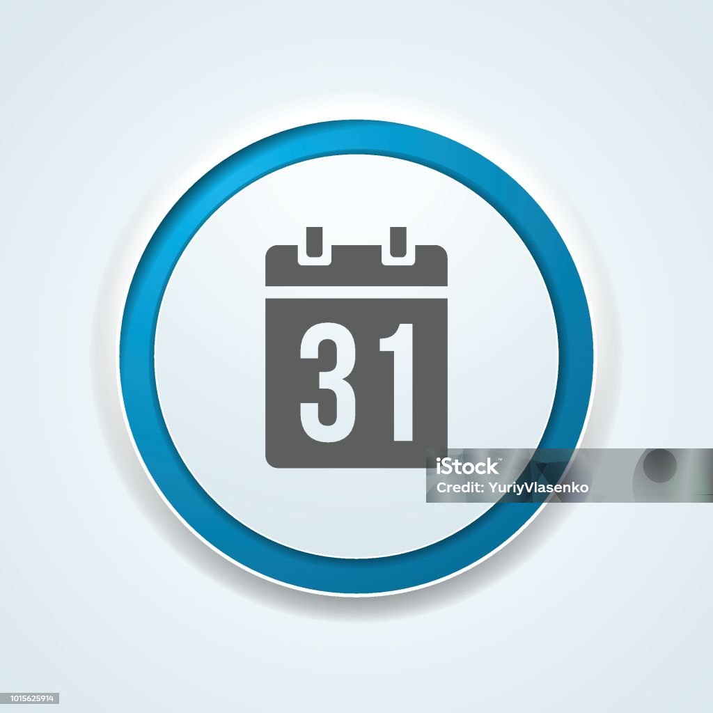 Date Button Design Calendar Button Illustration Stock Illustration - Download Image Now ...