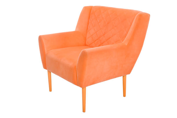 istock armchair. Modern designer chair on white background. Texture chair. 1015626962