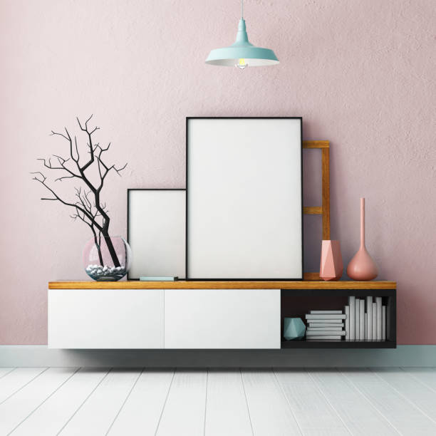 istock Mockup Poster in the interior. Living in a loft 1015631942