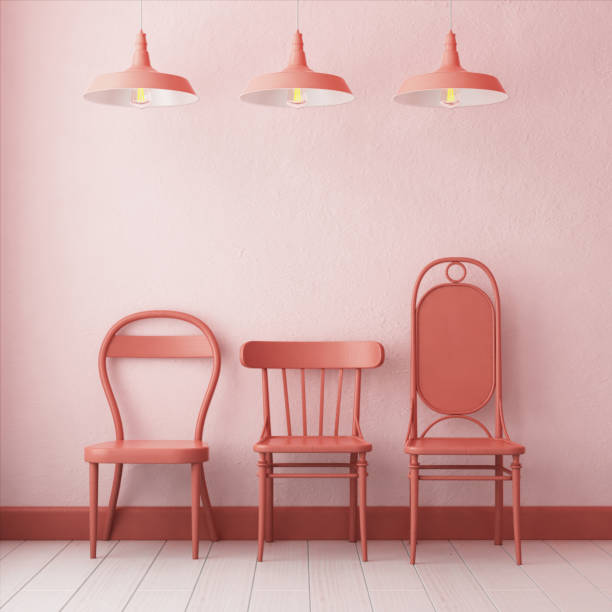 istock 3d illustration interior. Mockup in hipster style workspace. trend color. 1015636168