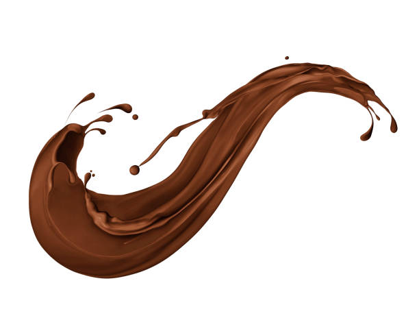 istock Splash of melted chocolate or cocoa on white background 1015638560