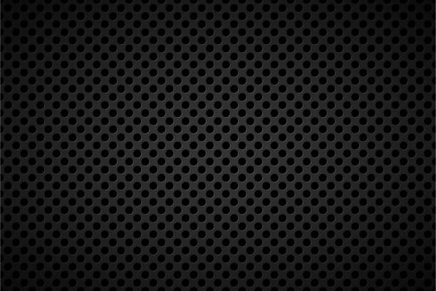 Perforated black metallic background, abstract background vector illustration Perforated black metallic background, abstract background vector illustration industry backgrounds stock illustrations