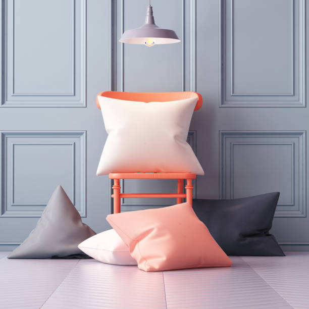 Mockup pillows in the interior. 3d