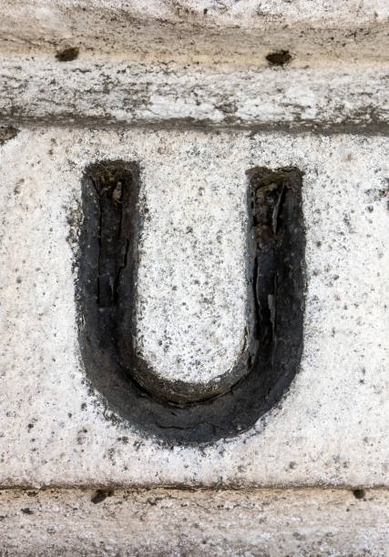 istock Written Wording in Distressed State Typography Found Letter U 1015639396