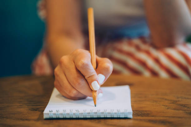 istock Close-up of hand writing with a pencil 1015642496