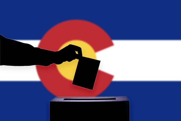 istock Colorado flag with ballot box 1015643092
