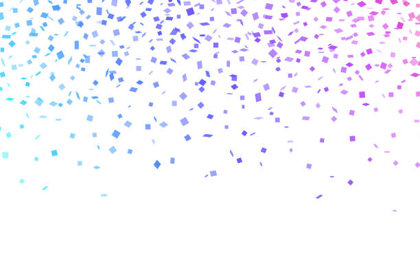 Confetti Celebration Confetti celebration horizontal background. purple illustrations stock illustrations