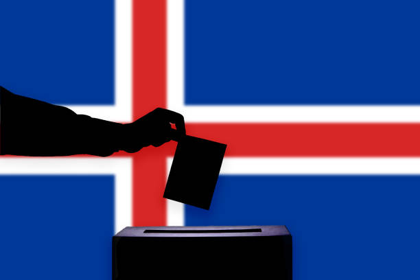 istock Iceland flag with ballot box 1015650096