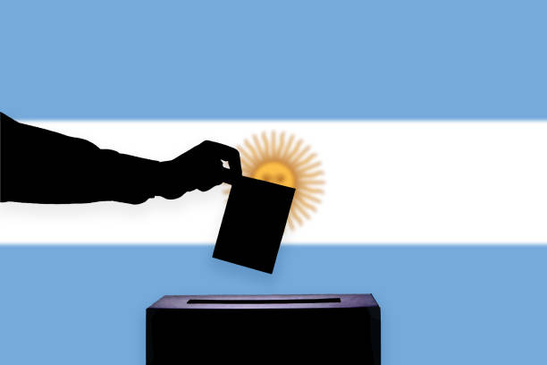 istock Argentina flag with ballot box 1015650342