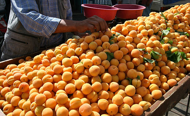 Tunisia, fruits & vegetables market in Douz village stock photo