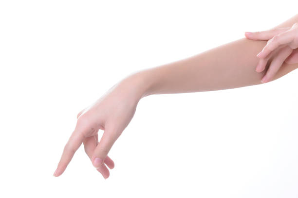 istock beautiful woman's hand isolated on white background 1015687480