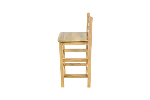 istock Wood chair. Object isolated of white background 1015702554