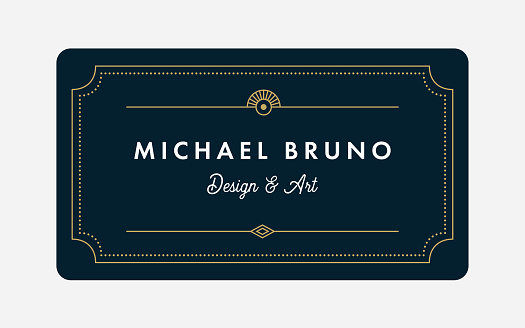 Art Deco Business & Gift Card Template on the Light Background