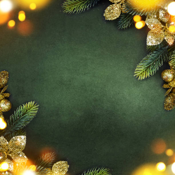 istock Christmas holiday background with fir branch 1015703218