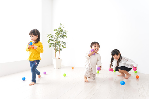 Children playing at home