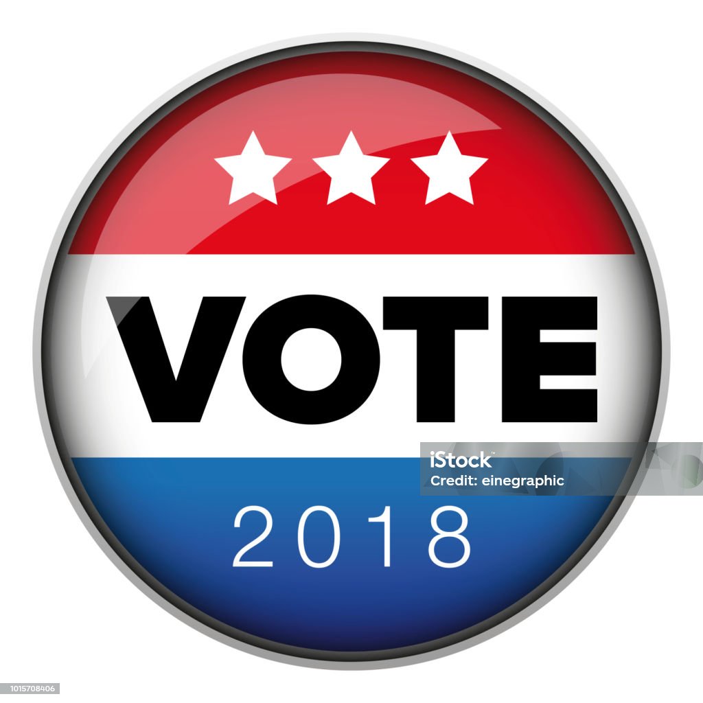 Vote badge button usa Vote badge button usa vector Campaign Button stock vector