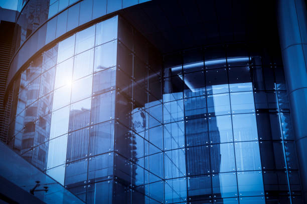 istock Contemporary architectural office building, urban landscape, personal perspective 1015730308