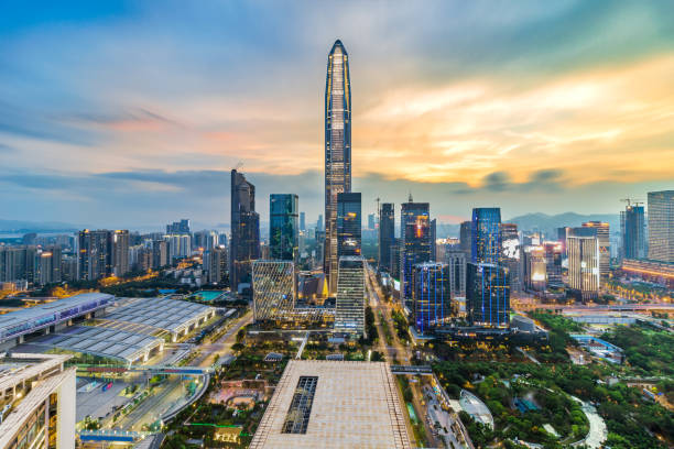 istock Shenzhen city scenery and concept of science and technology 1015742980