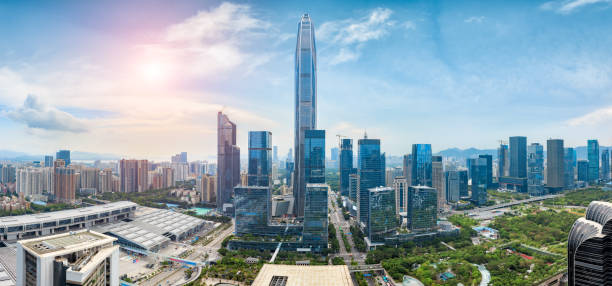 istock Shenzhen city scenery and concept of science and technology 1015748948