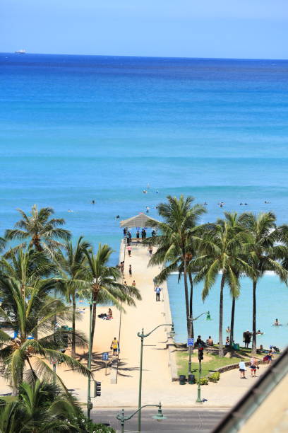 istock Waikiki Beach & Waikiki Wall 1015765152