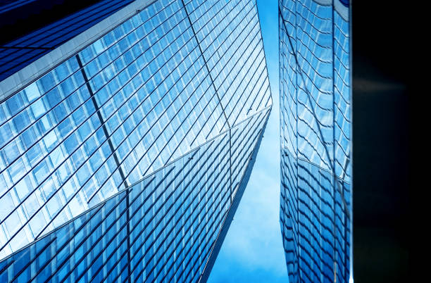 istock Bottom up view of Modern office building in Shenzhen 1015768730