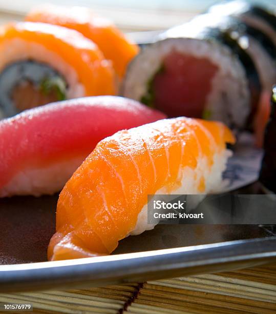 Nigirisushi Stockfoto und mehr Bilder von Ebi - Ebi, Farbbild, Fische und Meeresfrüchte