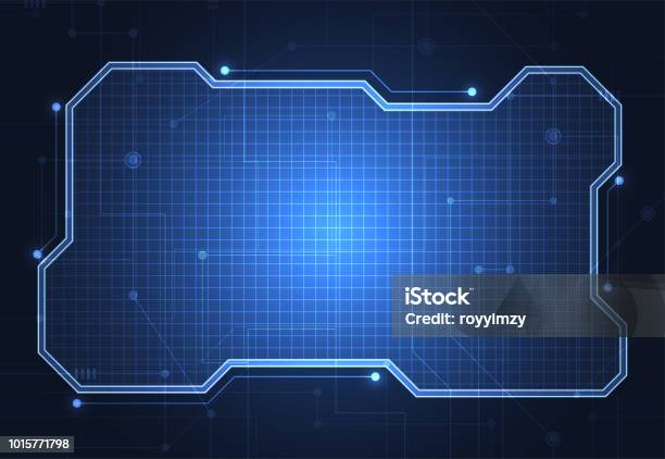 Technology Profile Frame Abstract Technology Frame Template Design Background Vector ...
