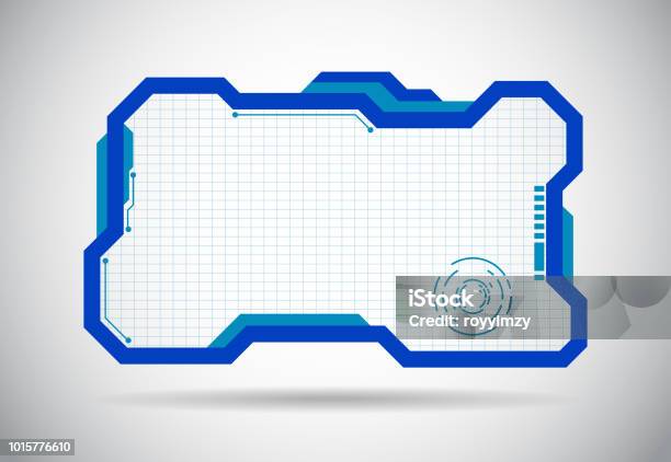 Powerpoint Technology Frame Design Abstract Technology Frame Template Design Background Vector ...