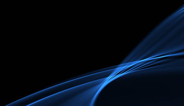 Free Stock Photo of Flowing blue abstract waves on black digital ...
