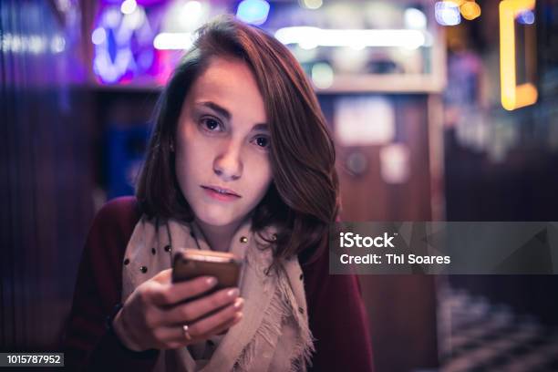 Girl In A Bar Stock Photo - Download Image Now - Portrait, Women, Brazil