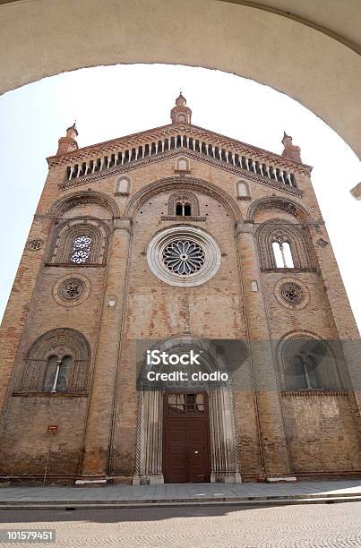 Cathedral Of Crema Facade Stock Photo - Download Image Now - Arch - Architectural Feature, Brick, Bright