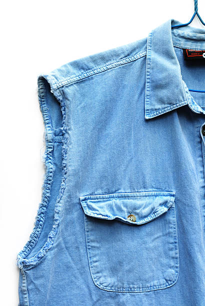 istock Sleeveless denim biker shirt 101580355