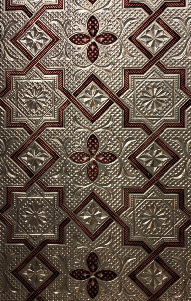 istock Decorative chiseled glass  Geometric design Retro style 1015815312