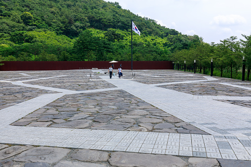 Gimhae, South Korea - July 12, 2018 : Bongha Village scene, Birthplace of the 16th President of Korea, Roh Moo-hyun in Gimhae, Gyeongsang Province