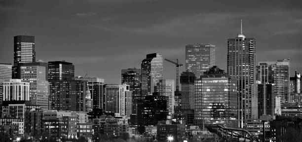 istock Denver skyline at dusk, Colorado, USA. 1015852708