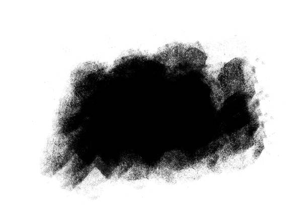 istock Black color graphic patches brush strokes design effect element for background 1015858674
