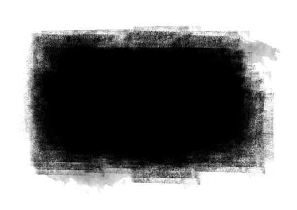 istock Black color graphic patches brush strokes design effect element for background 1015858686