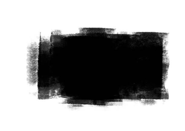 istock Black color graphic patches brush strokes design effect element for background 1015858710