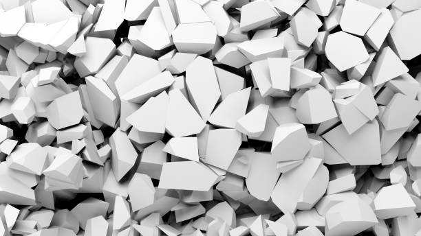 istock White shattered pieces of stone abstract background. 1015859146