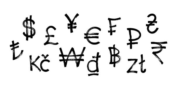 istock World currency icons set. Black graffiti symbol of currency over white background. Vector illustration. 1015868722