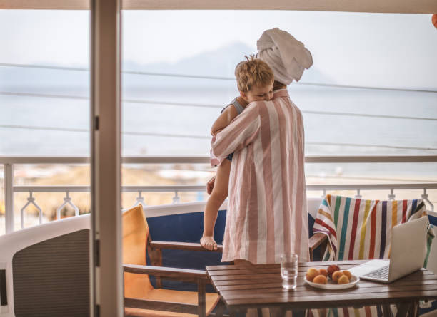 istock Mother and son on the balcony 1015871354