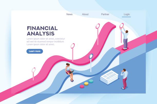 ilustraciones, imágenes clip art, dibujos animados e iconos de stock de análisis y visualización de finanzas - data center the media finance
