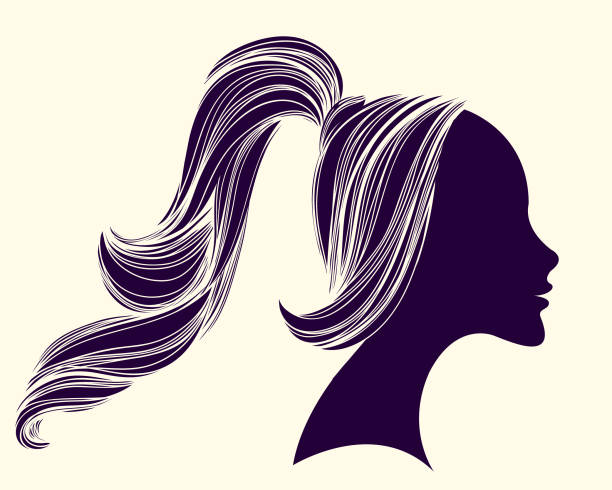 830 Long Ponytail Illustrations & Clip Art - iStock | Women with long  ponytail, Woman long ponytail