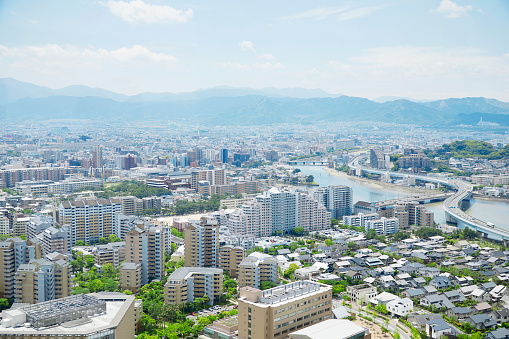 landscape of Fukuoka city