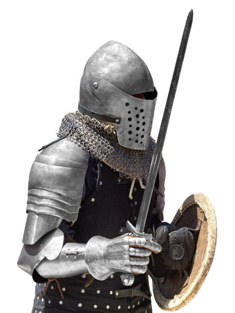 istock Portrait military soldier medieval knight 1015890916